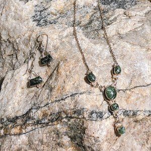 Seraphinite Necklace with Matching Earrings